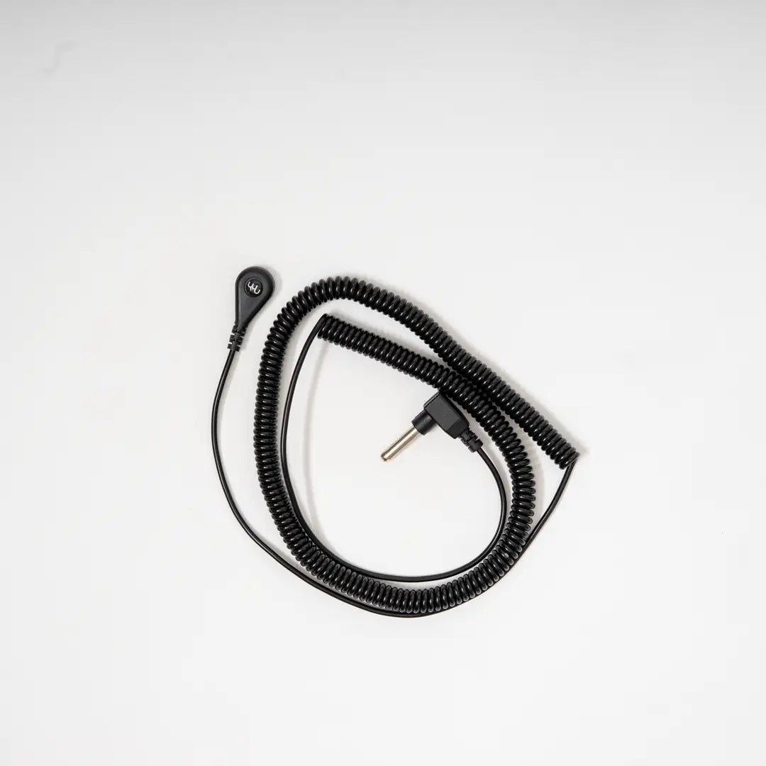 Spiralkabel für Erdungsstecker | Schwarz